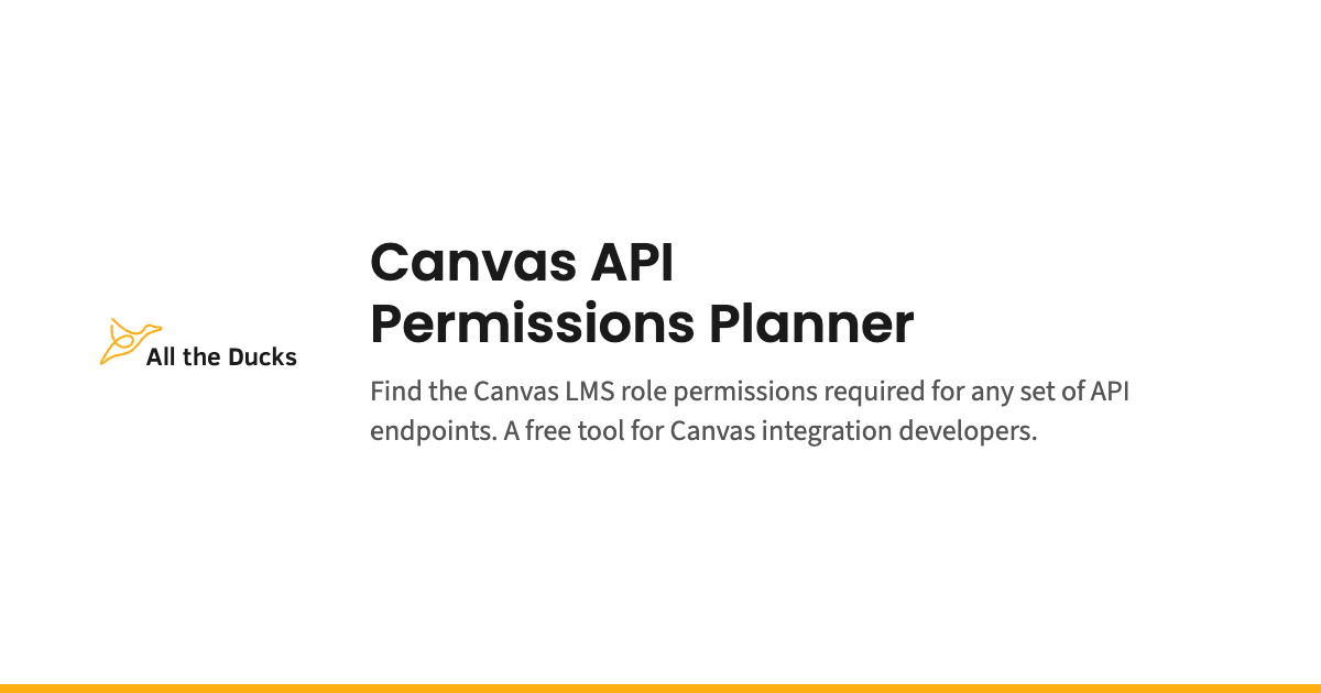 Canvas API Permissions Planner